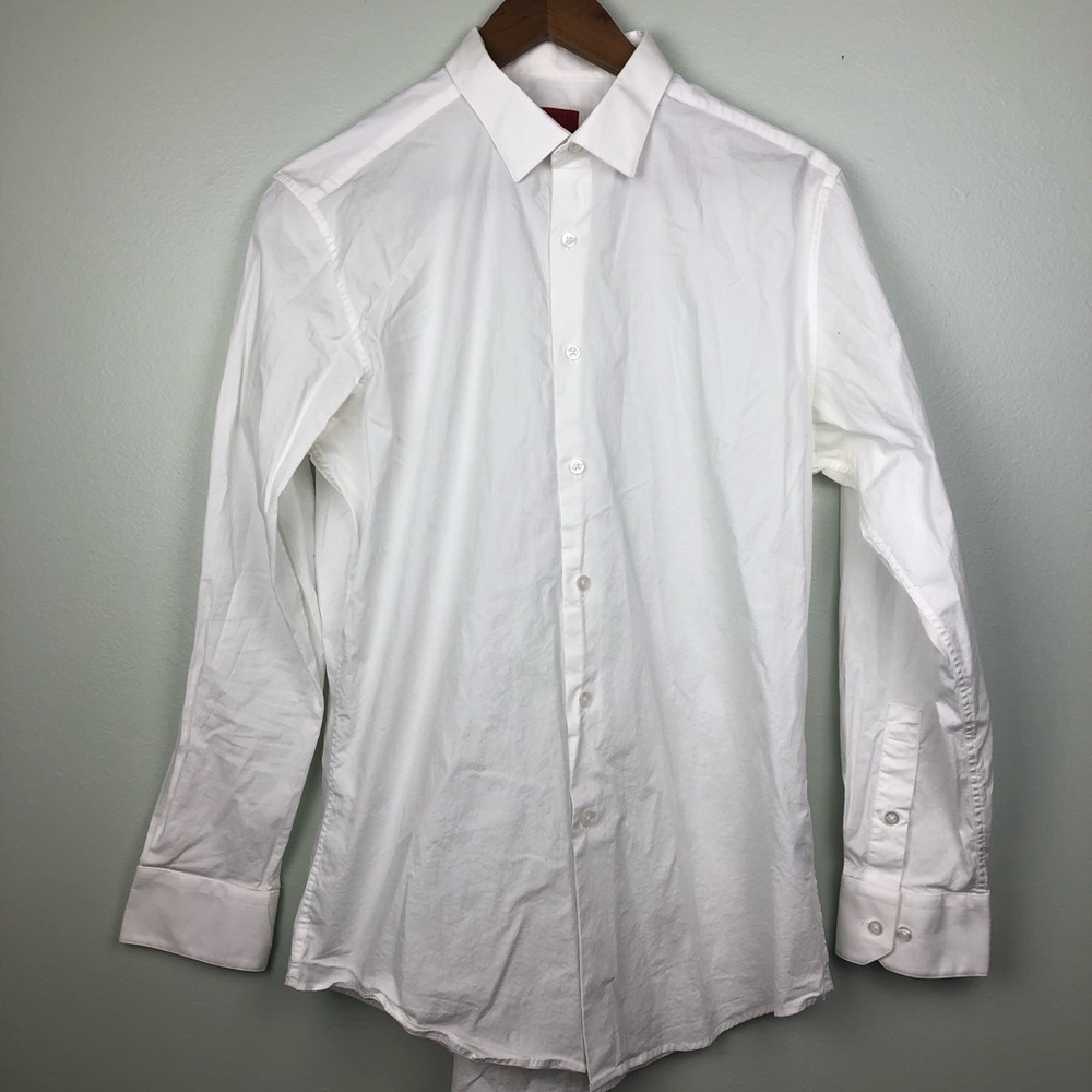 🌼Alfani White Long Sleeve Dress Shirt Stretch